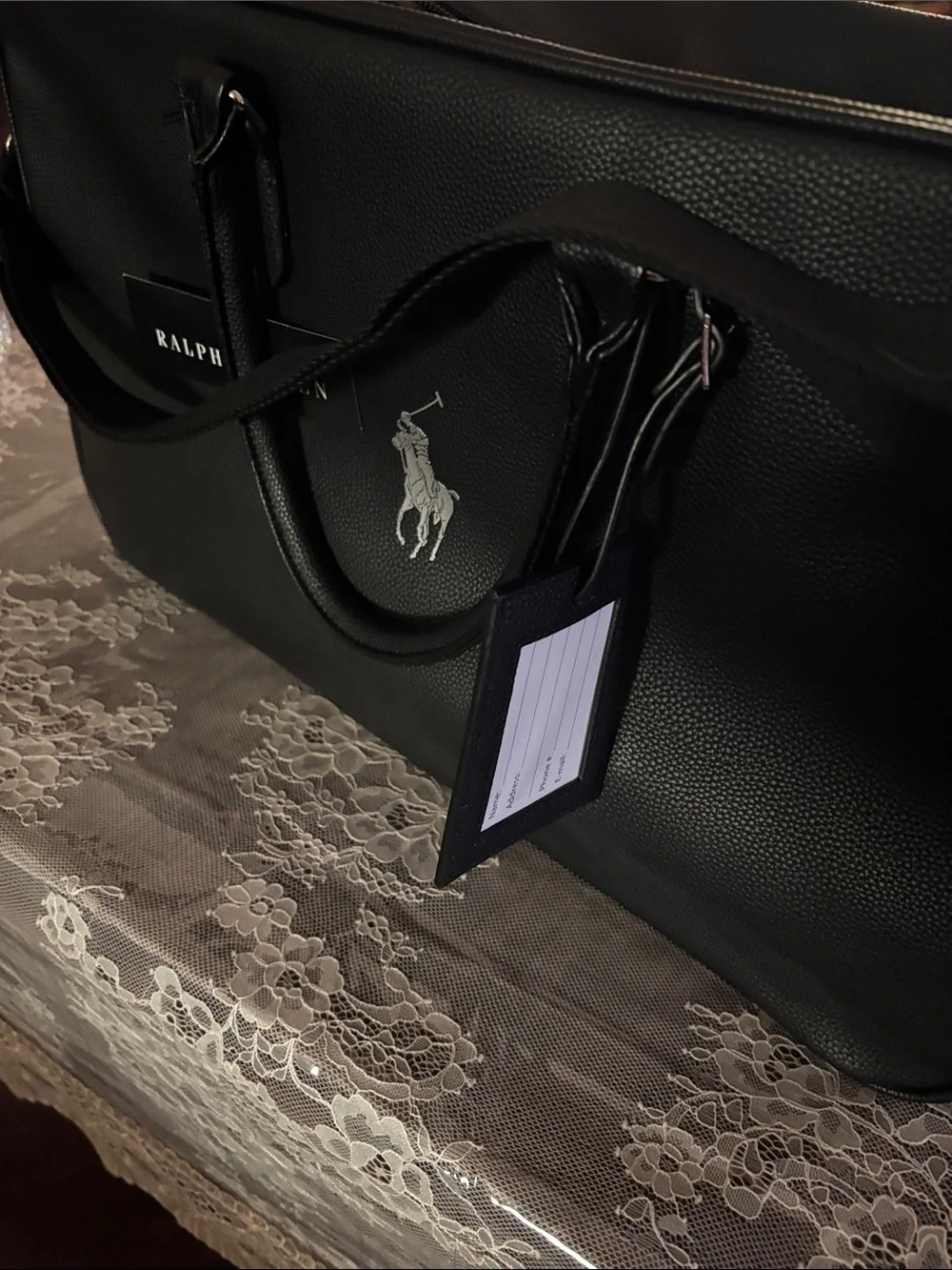 Ralph Lauren travel /overnight /sport/ gym bag Black faux leather New / unused